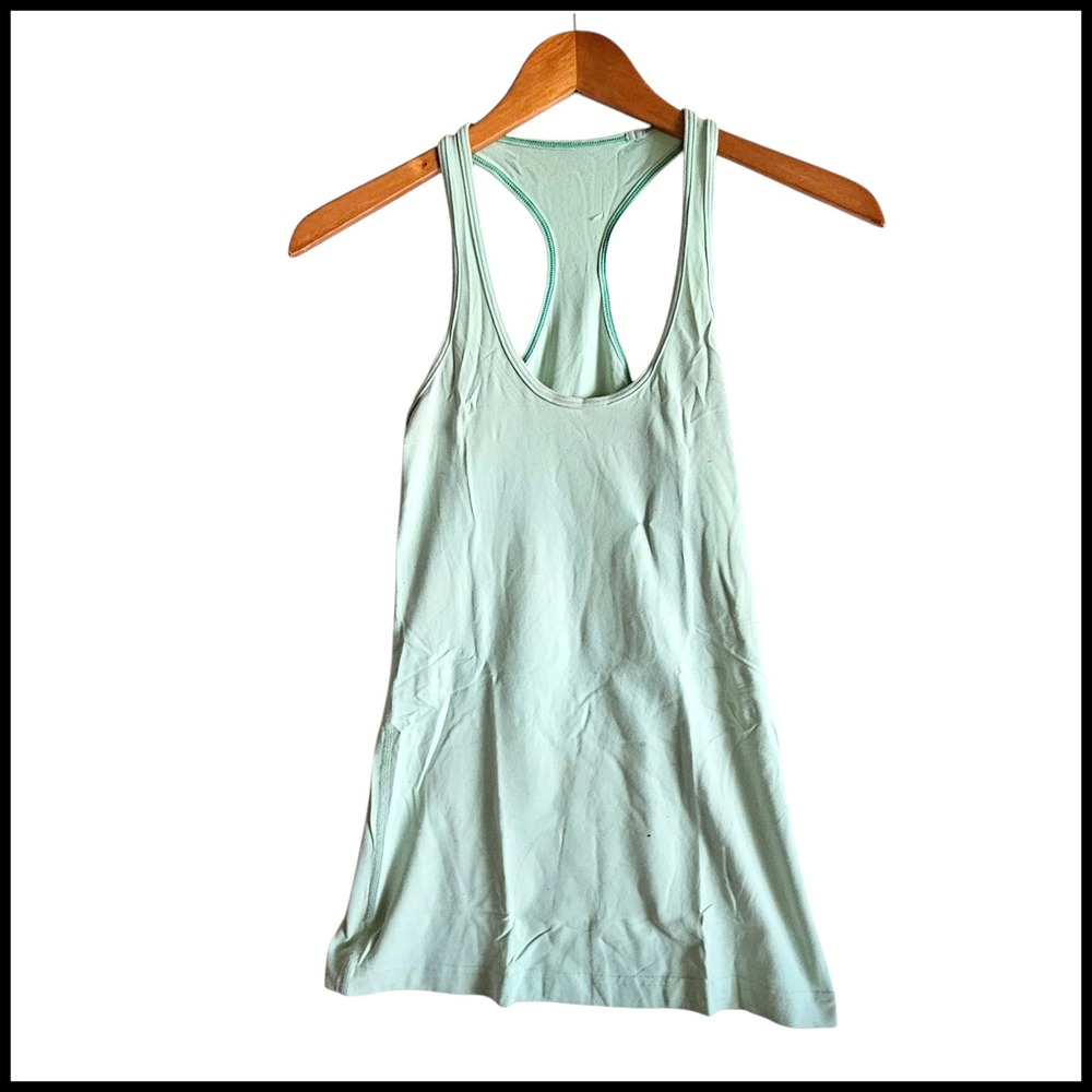 Lululemon Tank Top Racerback Athletic Workout Activewear Sleeveless 6 Cool Green